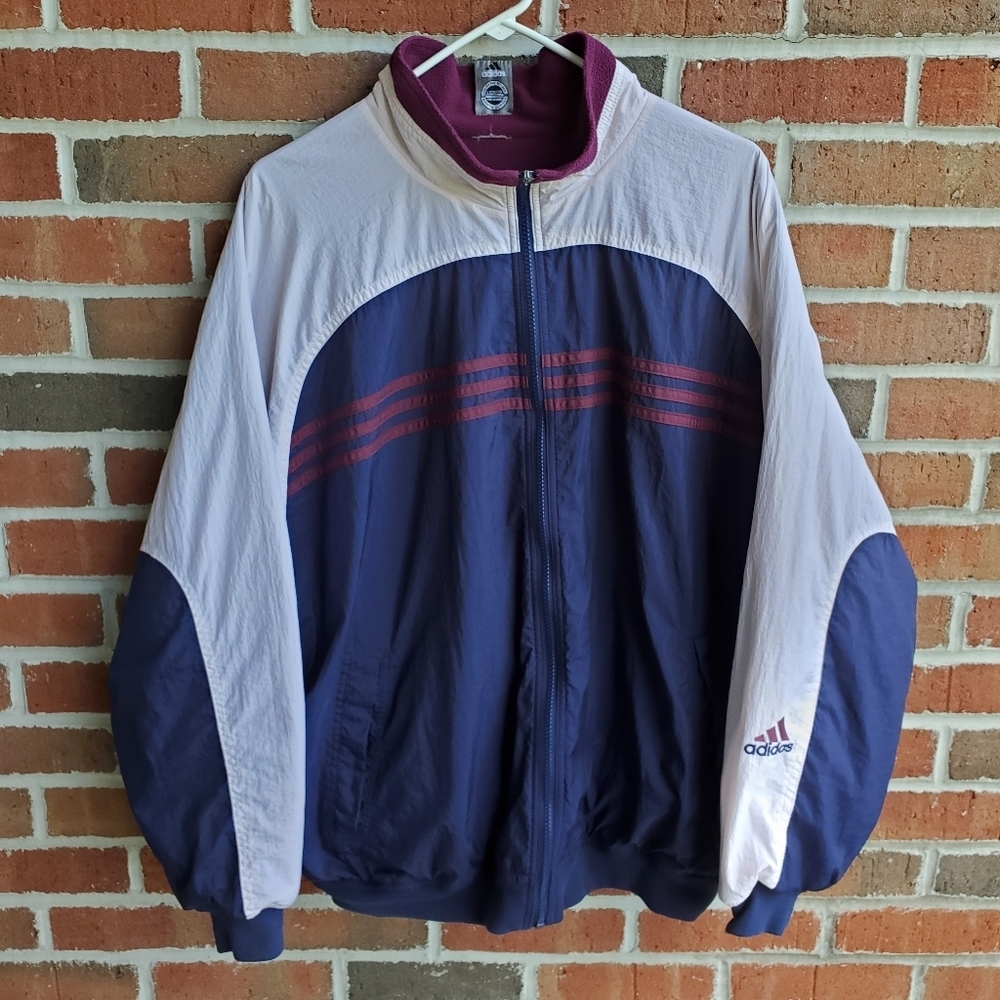 Vintage Adidas Jacket Coat Reversible Womens Size XL 90s